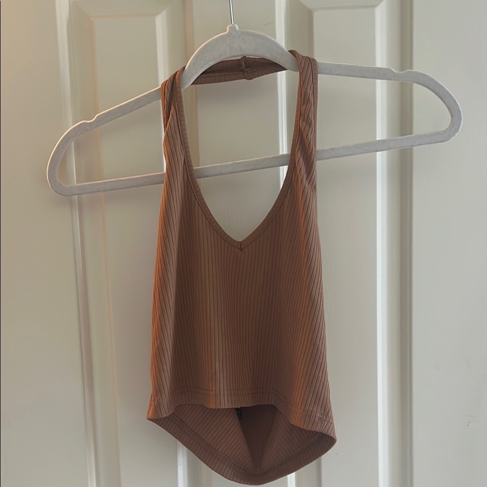 Brown Sleeveless Women's Top